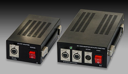 Timbre & Luces AC to DC Power Supplies power converters deliver dependable DC power for in-studio lights, camcorders and other power needs.